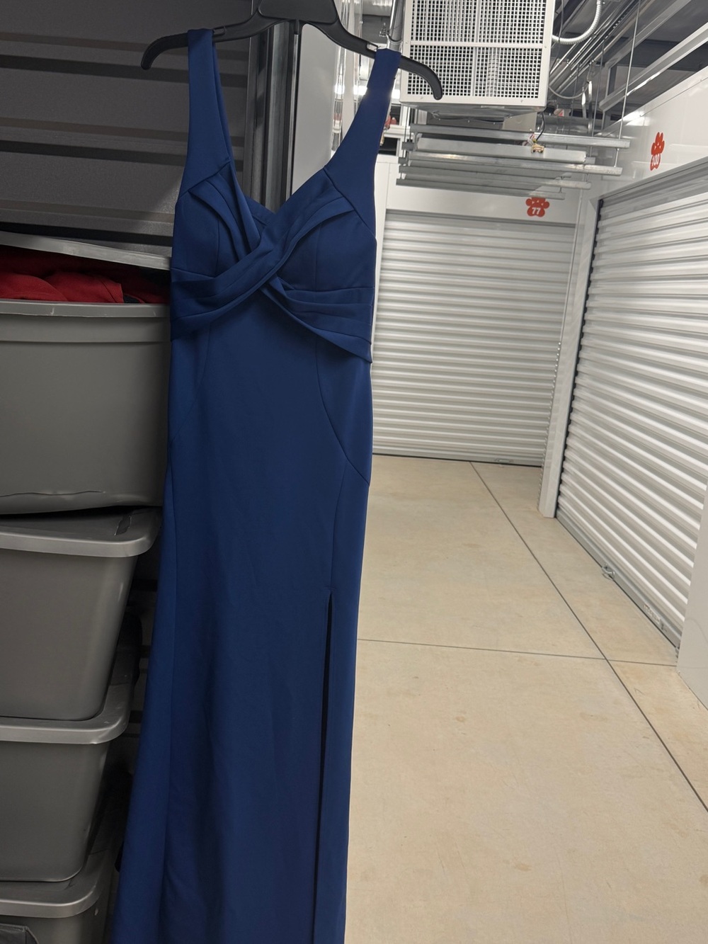 Emerald Sundae Navy Blue Sleeveless Twist-Front Maxi Dress